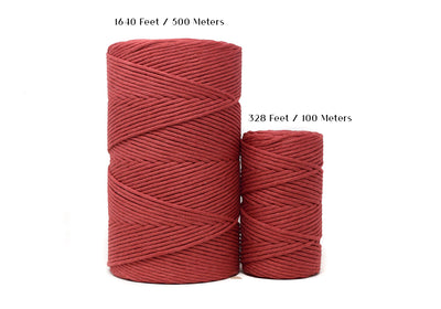 SOFT COTTON CORD ZERO WASTE 4 MM - 1 SINGLE STRAND - AMOUR COLOR