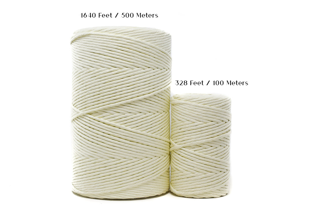 SOFT COTTON CORD ZERO WASTE 4 MM - 1 SINGLE STRAND - ICE LEMON COLOR