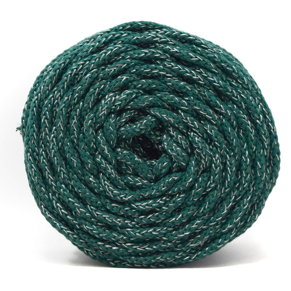 SHEEN COLLECTION COTTON AIR 6 MM - FOREST GREEN SILVER COLOR