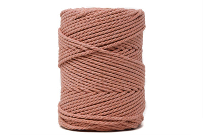 COTTON ROPE ZERO WASTE 3 MM - 3 PLY - DUSTY PINK COLOR