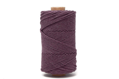 COTTON ROPE ZERO WASTE 2 MM - 3 PLY - DAMSON COLOR