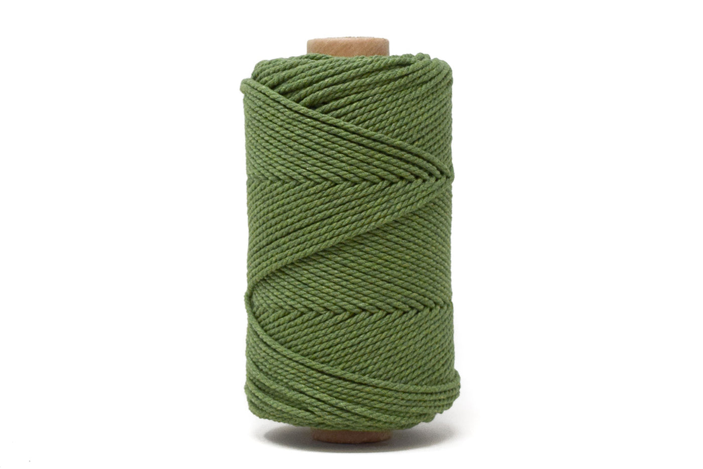 COTTON ROPE ZERO WASTE 2 MM - 3 PLY - GREENERY COLOR