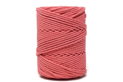 COTTON ROPE ZERO WASTE 3 MM - 3 PLY - CORAL COLOR