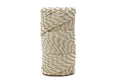 HOLLY JOLLY ROPE 3 MM - 3 PLY - GOLDEN