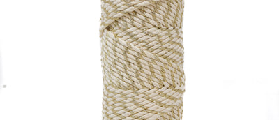 HOLLY JOLLY ROPE 3 MM - 3 PLY - GOLDEN