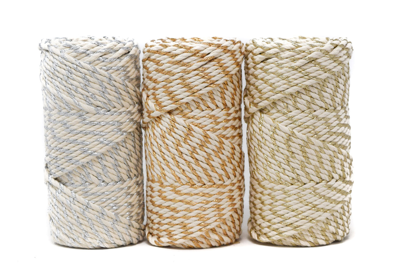 HOLLY JOLLY ROPE 3 MM - 3 PLY - ANTIQUE GOLD