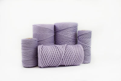 JUMBO SOFT COTTON CORD ZERO WASTE 8 MM - 1 SINGLE STRAND - LILAC COLOR