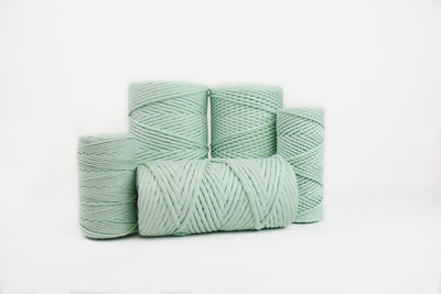 SOFT COTTON CORD ZERO WASTE 4 MM - 1 SINGLE STRAND - MINT COLOR