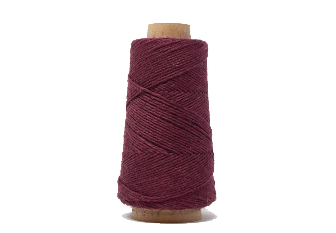 NATURAL LINEN - 1.5 MM - BURGUNDY COLOR