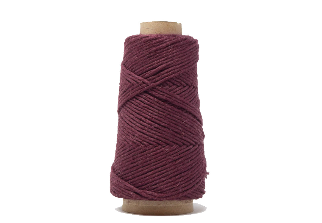 NATURAL LINEN - 2.5 MM - BURGUNDY COLOR