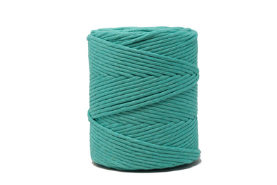 SOFT COTTON CORD ZERO WASTE 4 MM - 1 SINGLE STRAND - AQUAMARINE COLOR