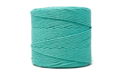 SOFT COTTON CORD ZERO WASTE 4 MM - 1 SINGLE STRAND - AQUAMARINE COLOR