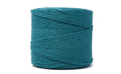 SOFT COTTON CORD ZERO WASTE 4 MM - 1 SINGLE STRAND - TEAL COLOR