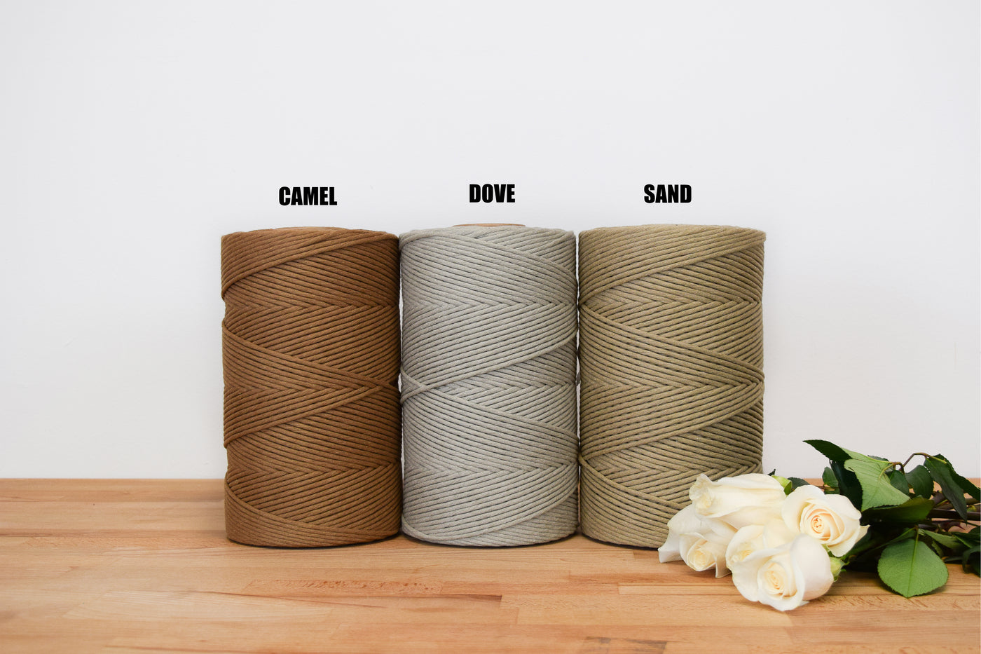 SOFT COTTON CORD ZERO WASTE 4 MM - 1 SINGLE STRAND - CAMEL COLOR