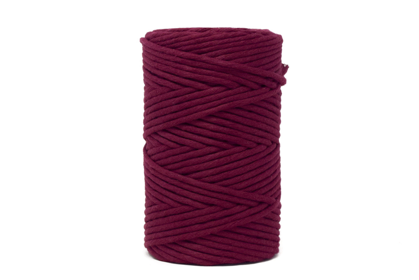 SOFT COTTON CORD ZERO WASTE 4 MM - 1 SINGLE STRAND - BURGUNDY COLOR