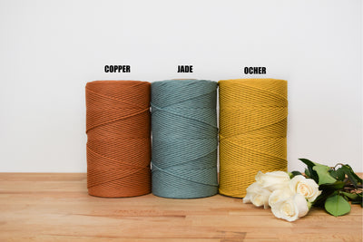 SOFT COTTON CORD ZERO WASTE 4 MM - 1 SINGLE STRAND - COPPER COLOR