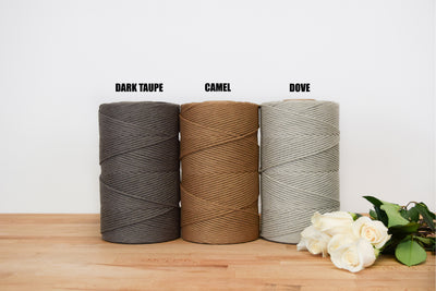 SOFT COTTON CORD ZERO WASTE 4 MM - 1 SINGLE STRAND - DOVE COLOR