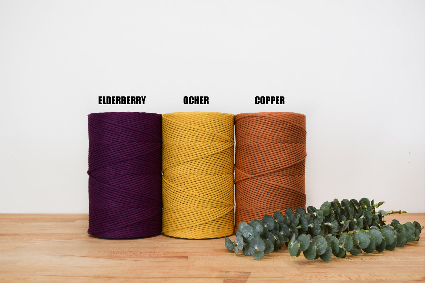 SOFT COTTON CORD ZERO WASTE 4 MM - 1 SINGLE STRAND - ELDERBERRY COLOR