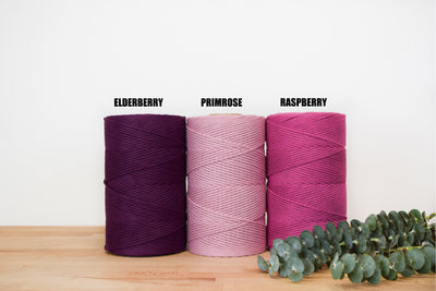 SOFT COTTON CORD ZERO WASTE 4 MM - 1 SINGLE STRAND - ELDERBERRY COLOR