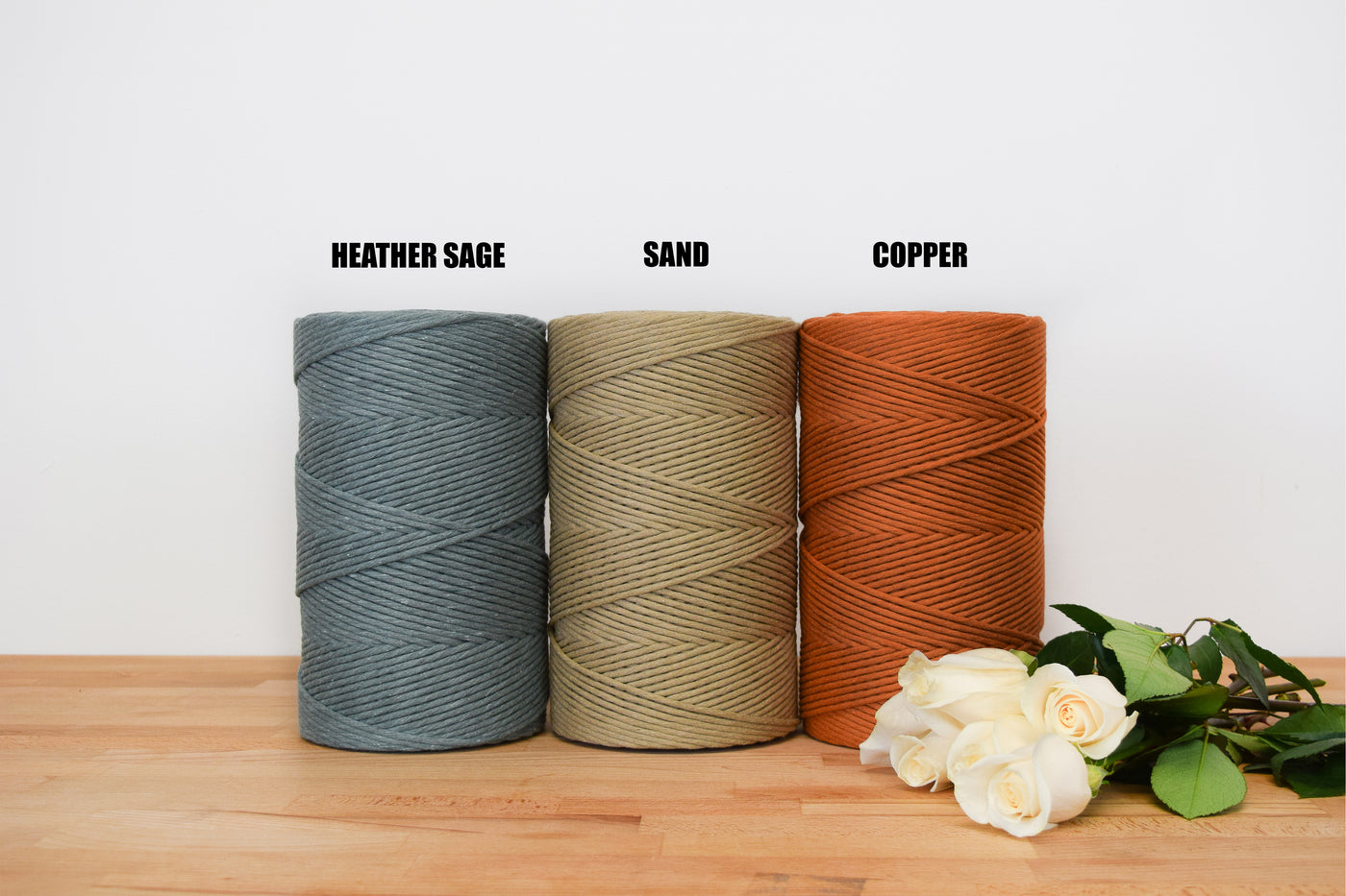 SOFT COTTON CORD ZERO WASTE 4 MM - 1 SINGLE STRAND - SAND COLOR