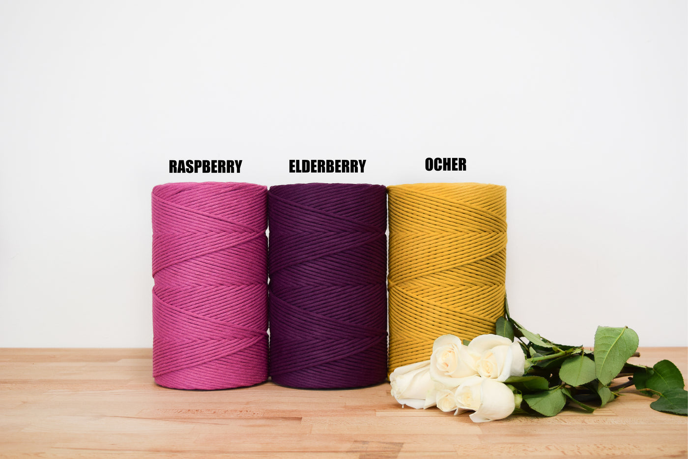 SOFT COTTON CORD ZERO WASTE 4 MM - 1 SINGLE STRAND - ELDERBERRY COLOR