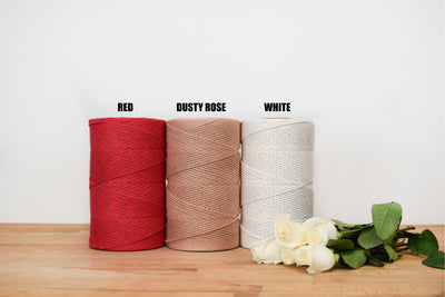 SOFT COTTON CORD ZERO WASTE 4 MM - 1 SINGLE STRAND - WHITE COLOR