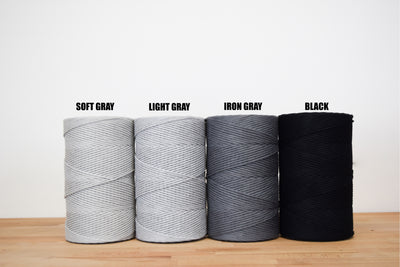 SOFT COTTON CORD ZERO WASTE 4 MM - 1 SINGLE STRAND - BLACK COLOR