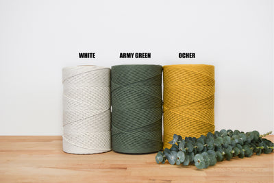 SOFT COTTON CORD ZERO WASTE 4 MM - 1 SINGLE STRAND - WHITE COLOR