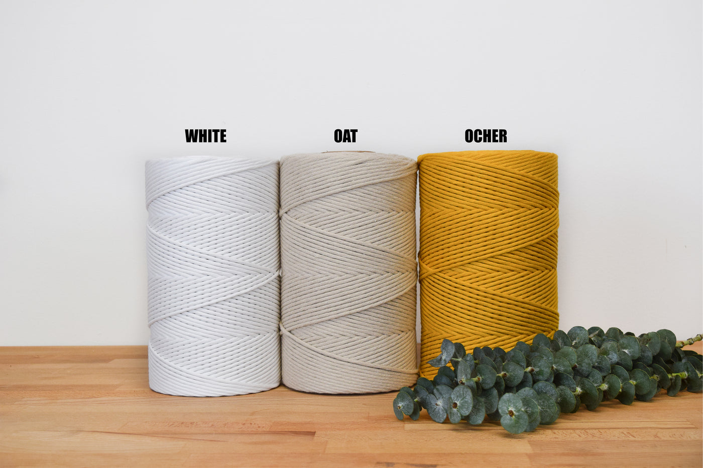 SOFT COTTON CORD ZERO WASTE 4 MM - 1 SINGLE STRAND - OAT COLOR