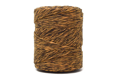 DUAL SOFT COTTON CORD ZERO WASTE 4 MM - 1 SINGLE STRAND - CHOCOLATE + CITRUS COLOR