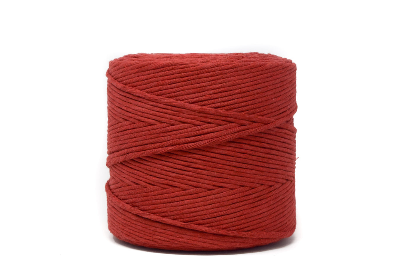 SOFT COTTON CORD ZERO WASTE 4 MM - 1 SINGLE STRAND - RED BRICK COLOR