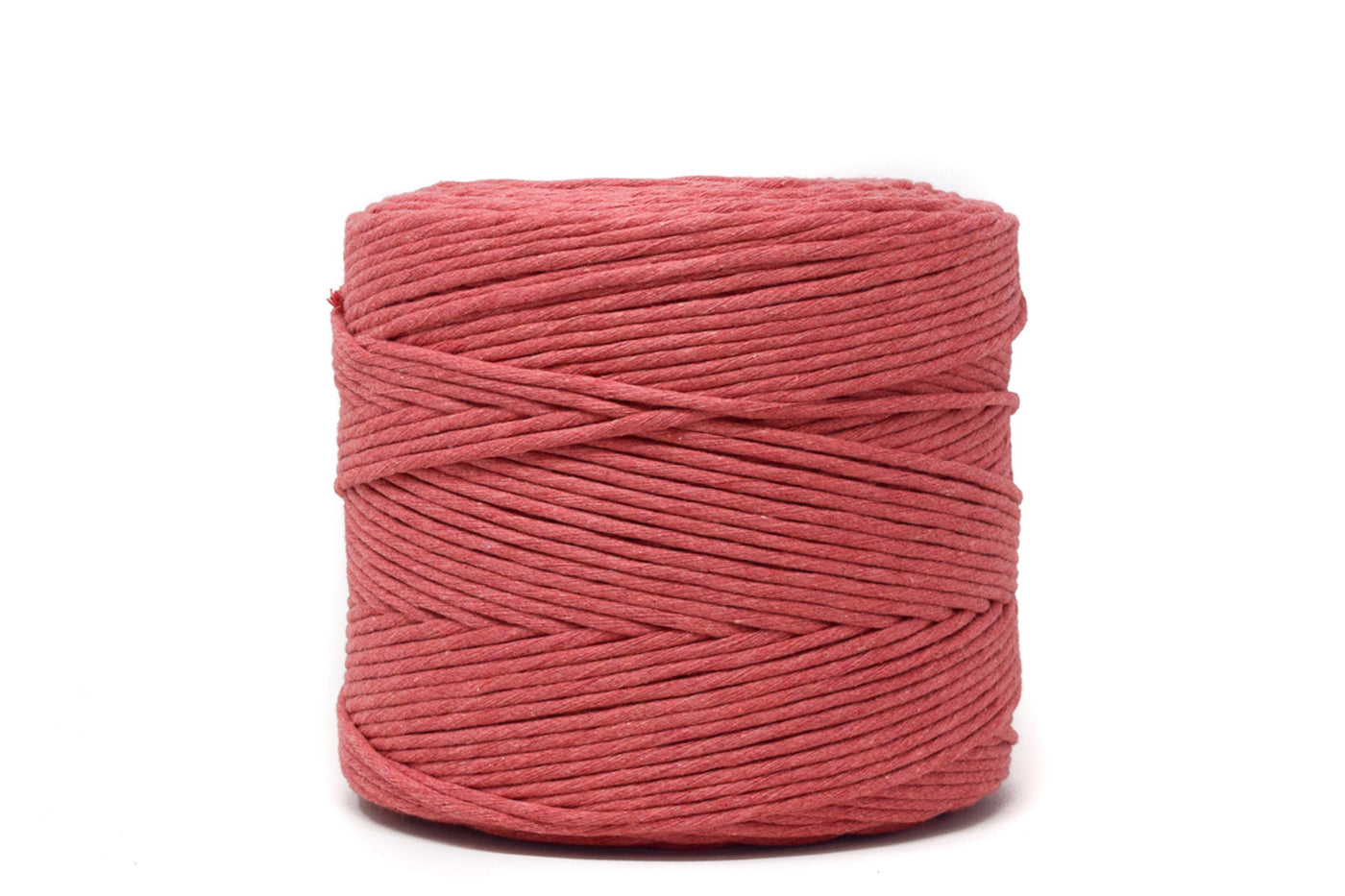 SOFT COTTON CORD ZERO WASTE 4 MM - 1 SINGLE STRAND - HIBISCUS COLOR