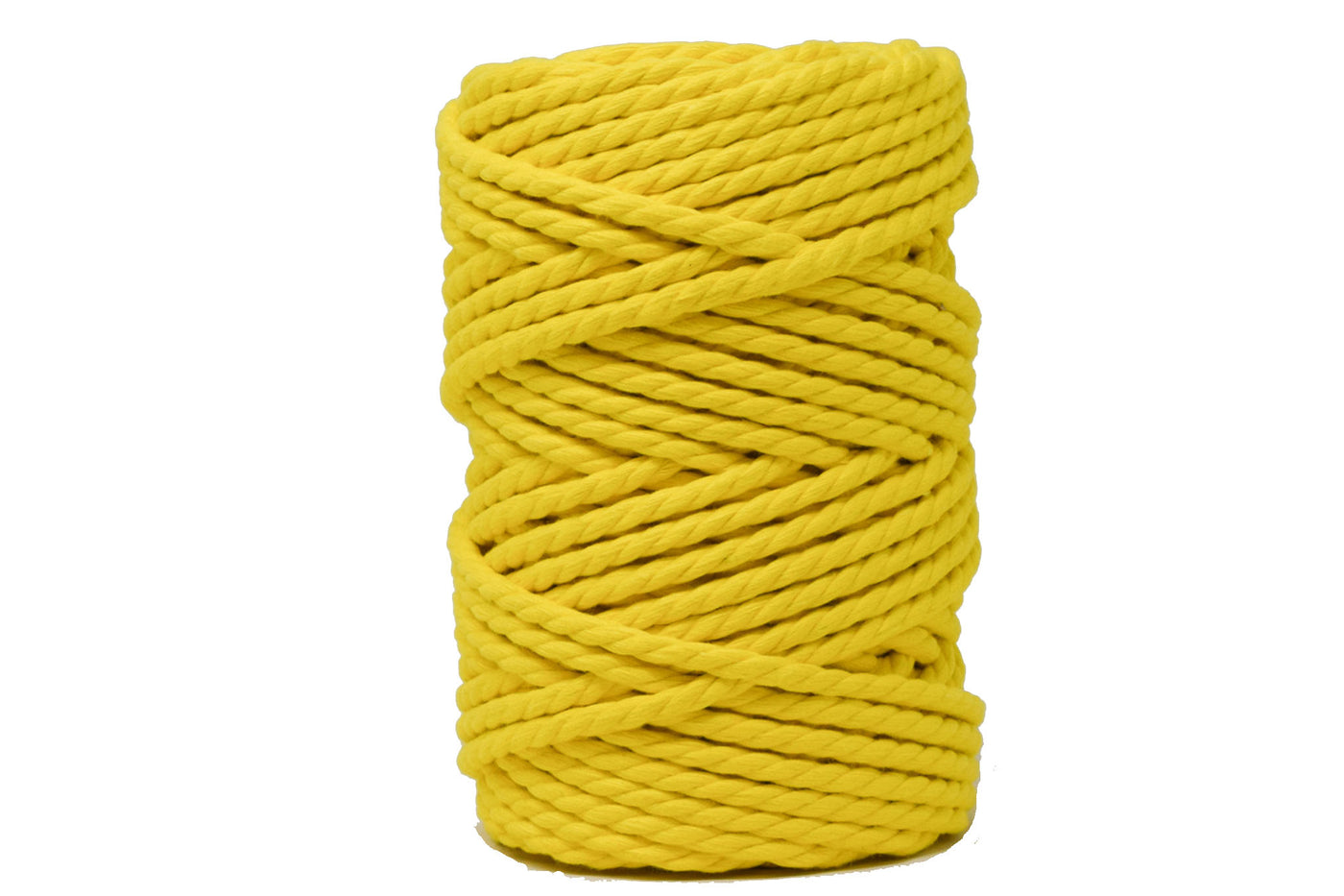 COTTON ROPE ZERO WASTE 5 MM - 3 PLY  - YELLOW COLOR