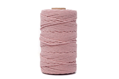 COTTON ROPE ZERO WASTE 2 MM - 3 PLY - BALLET PINK COLOR