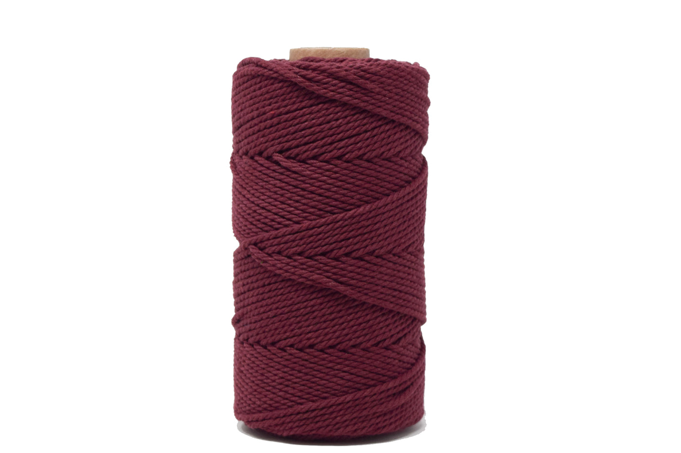 COTTON ROPE ZERO WASTE 2 MM - 3 PLY - BORDEAUX COLOR