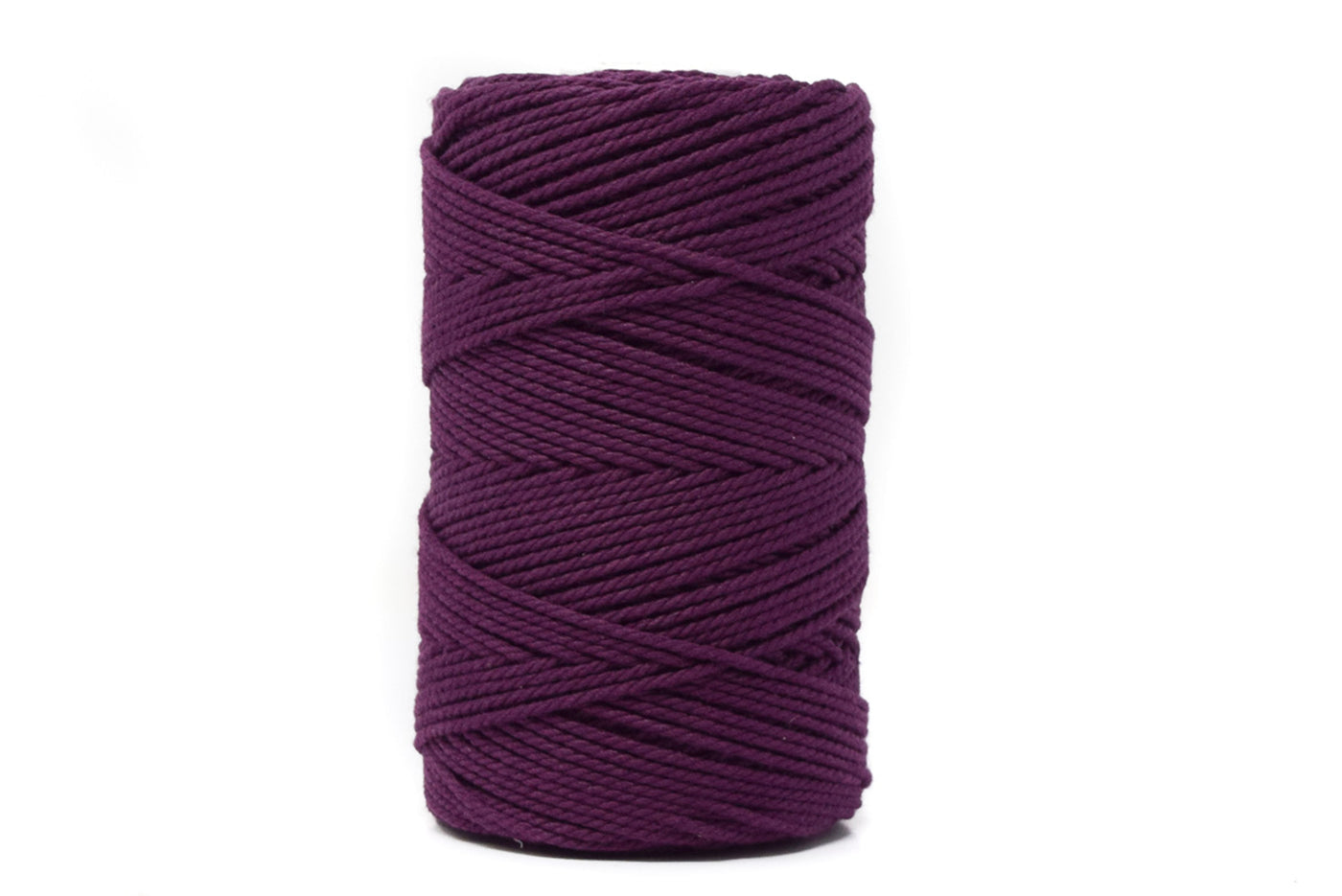 COTTON ROPE ZERO WASTE 2 MM - 3 PLY - ELDERBERRY COLOR