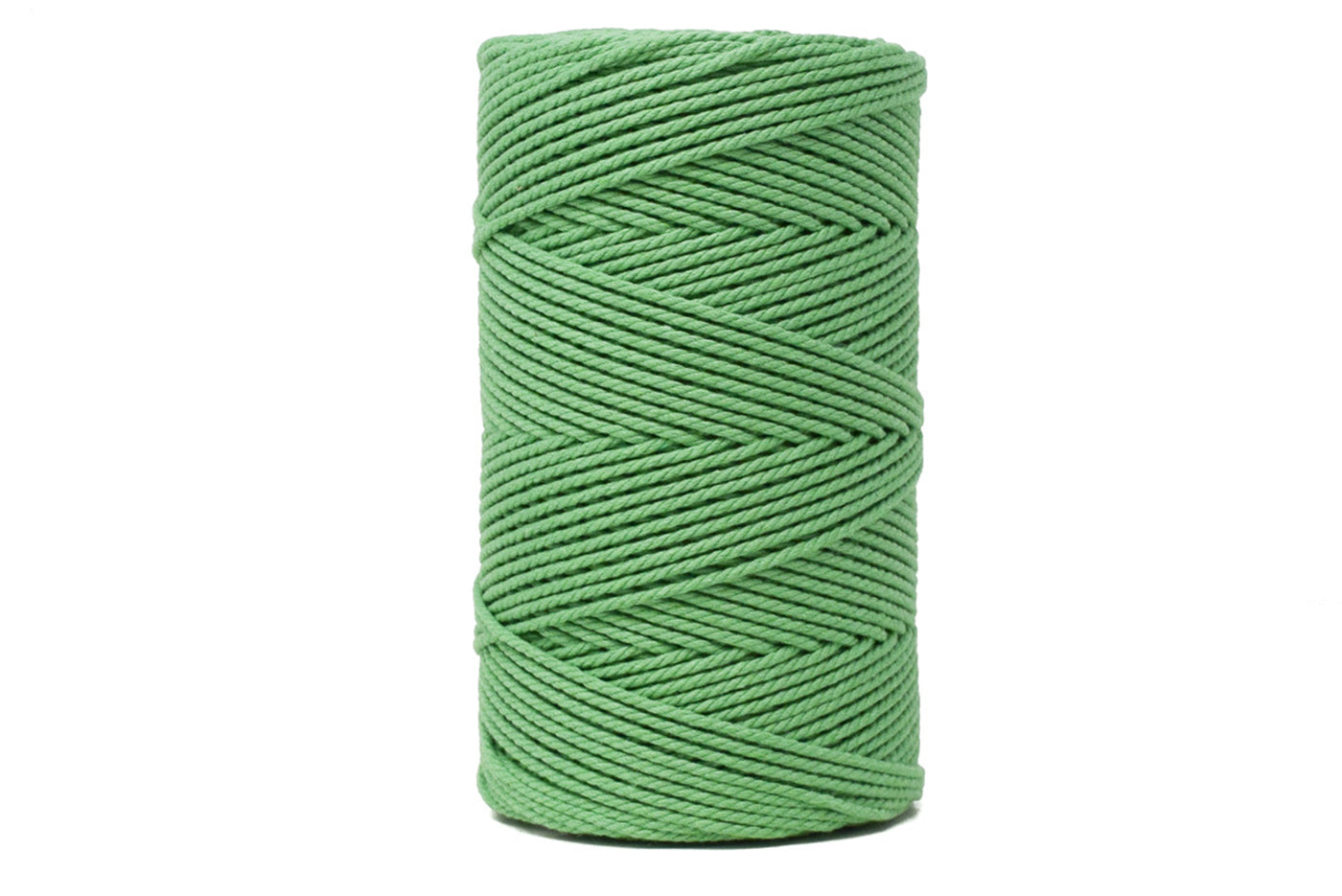 COTTON ROPE ZERO WASTE 2 MM - 3 PLY - GRASS COLOR