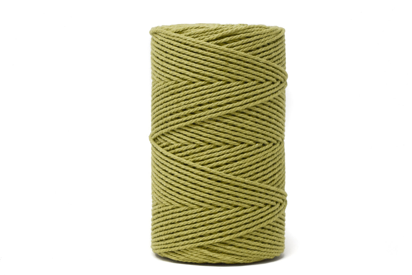 COTTON ROPE ZERO WASTE 2 MM - 3 PLY - GREEN TEA COLOR