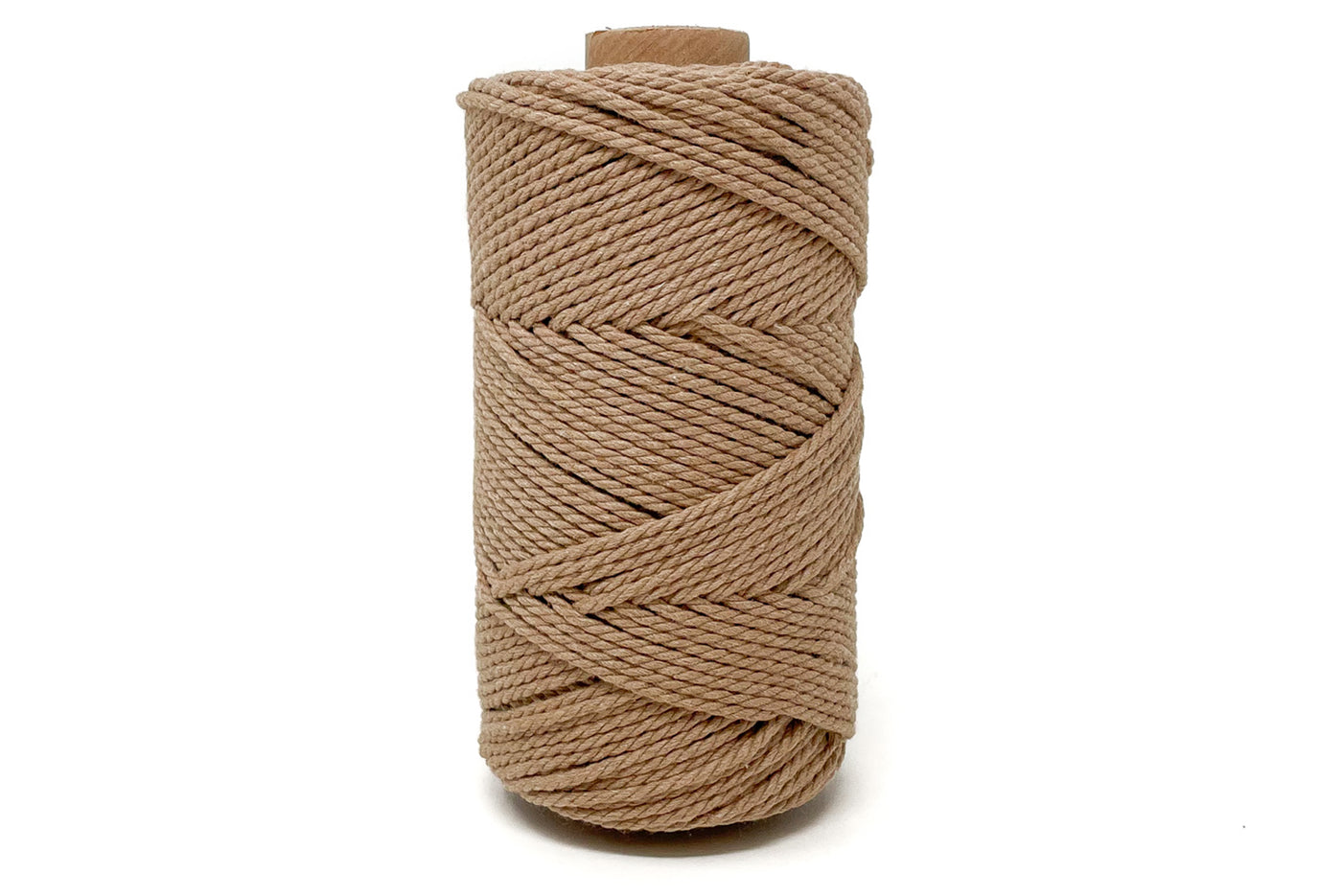 COTTON ROPE ZERO WASTE 2 MM - 3 PLY - MOCHA COLOR