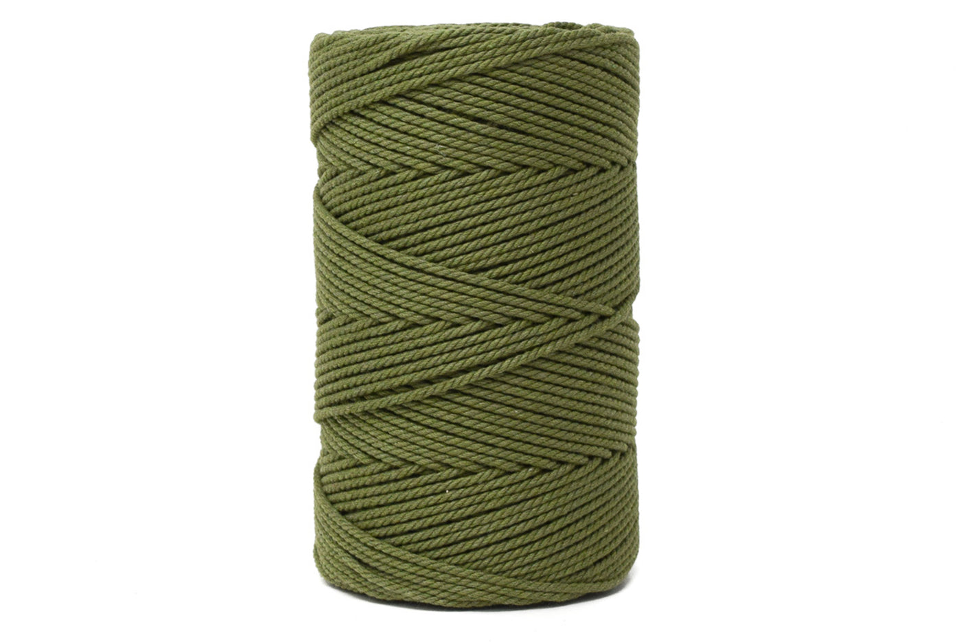 COTTON ROPE ZERO WASTE 2 MM - 3 PLY - OLIVE GREEN (NEW SHADE) COLOR