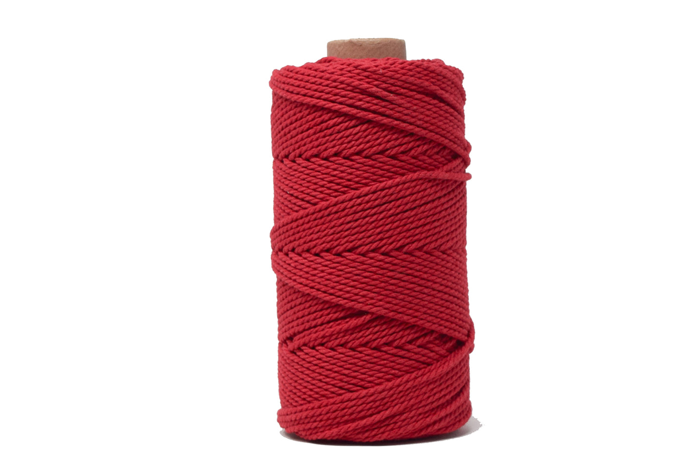COTTON ROPE ZERO WASTE 2 MM - 3 PLY - RED COLOR