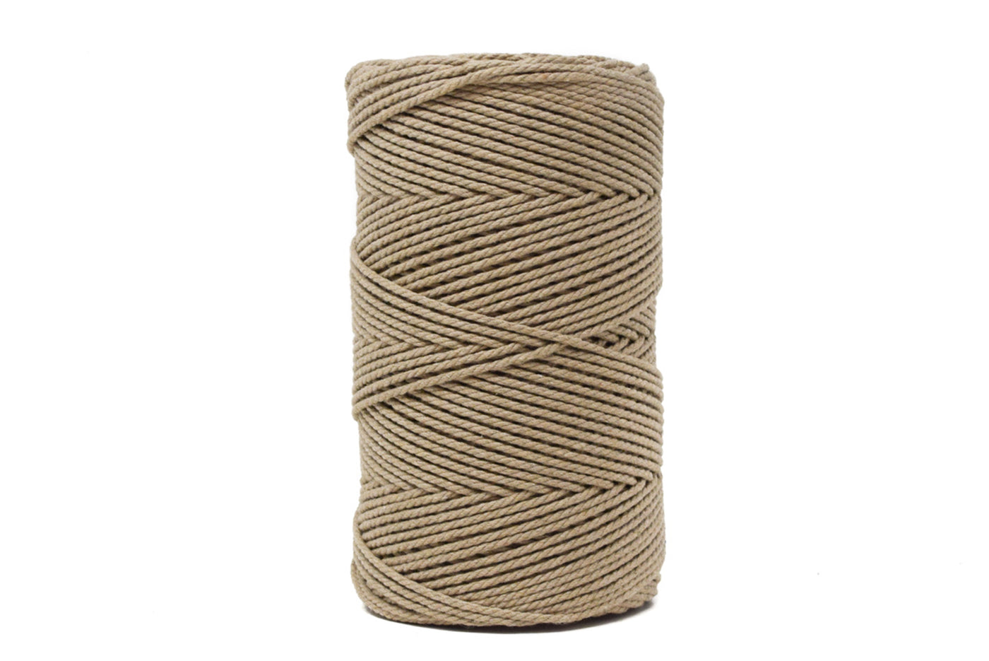 COTTON ROPE ZERO WASTE 2 MM - 3 PLY - SAND COLOR