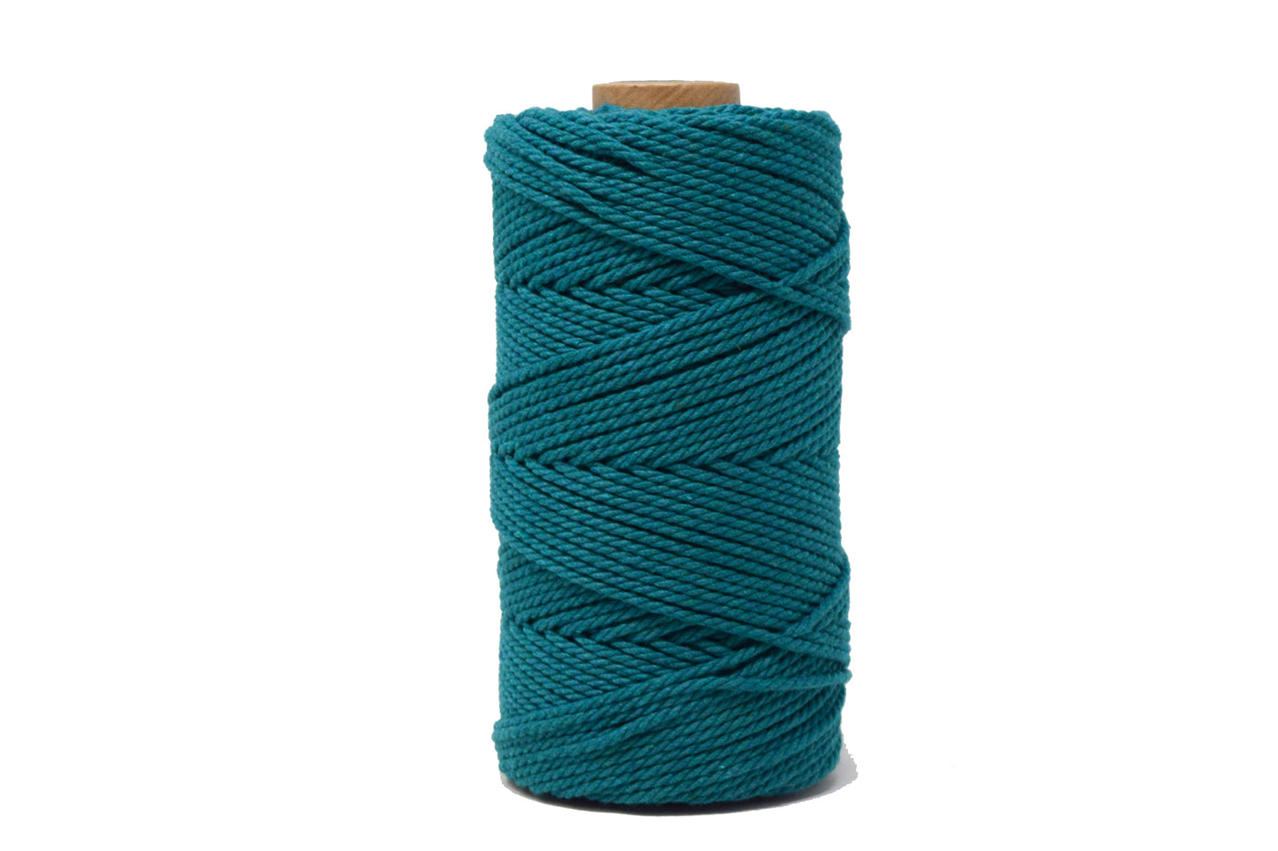 COTTON ROPE ZERO WASTE 2 MM - 3 PLY - TEAL COLOR