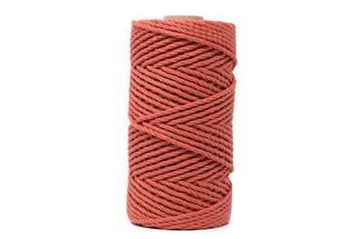 COTTON ROPE ZERO WASTE 3 MM - 3 PLY - TERRACOTTA COLOR