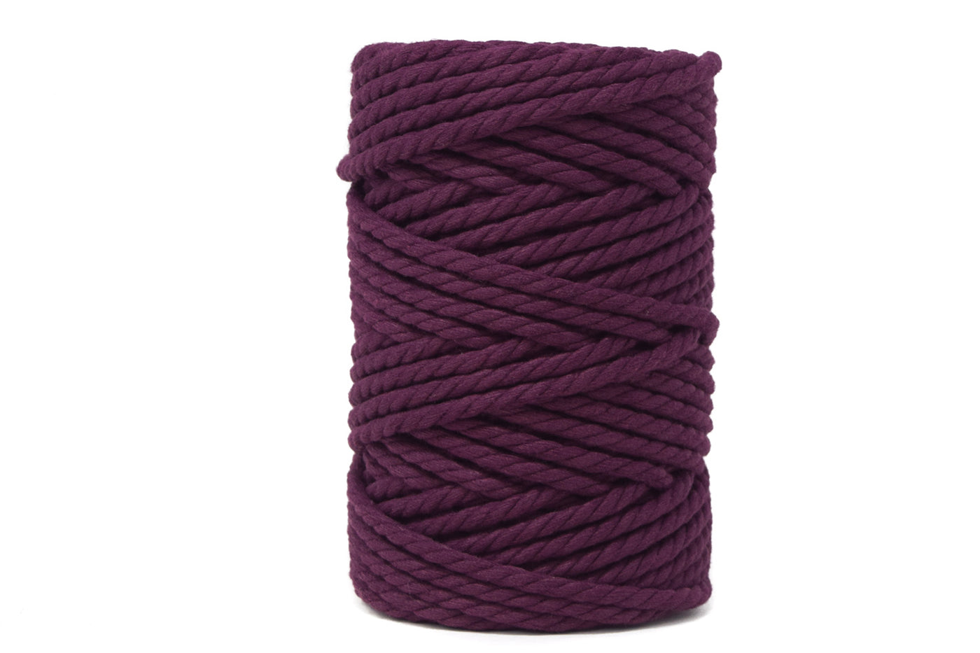 COTTON ROPE ZERO WASTE 5 MM - 3 PLY - ELDERBERRY COLOR