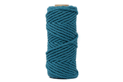COTTON ROPE ZERO WASTE 5 MM - 3 PLY - OCEAN TEAL COLOR