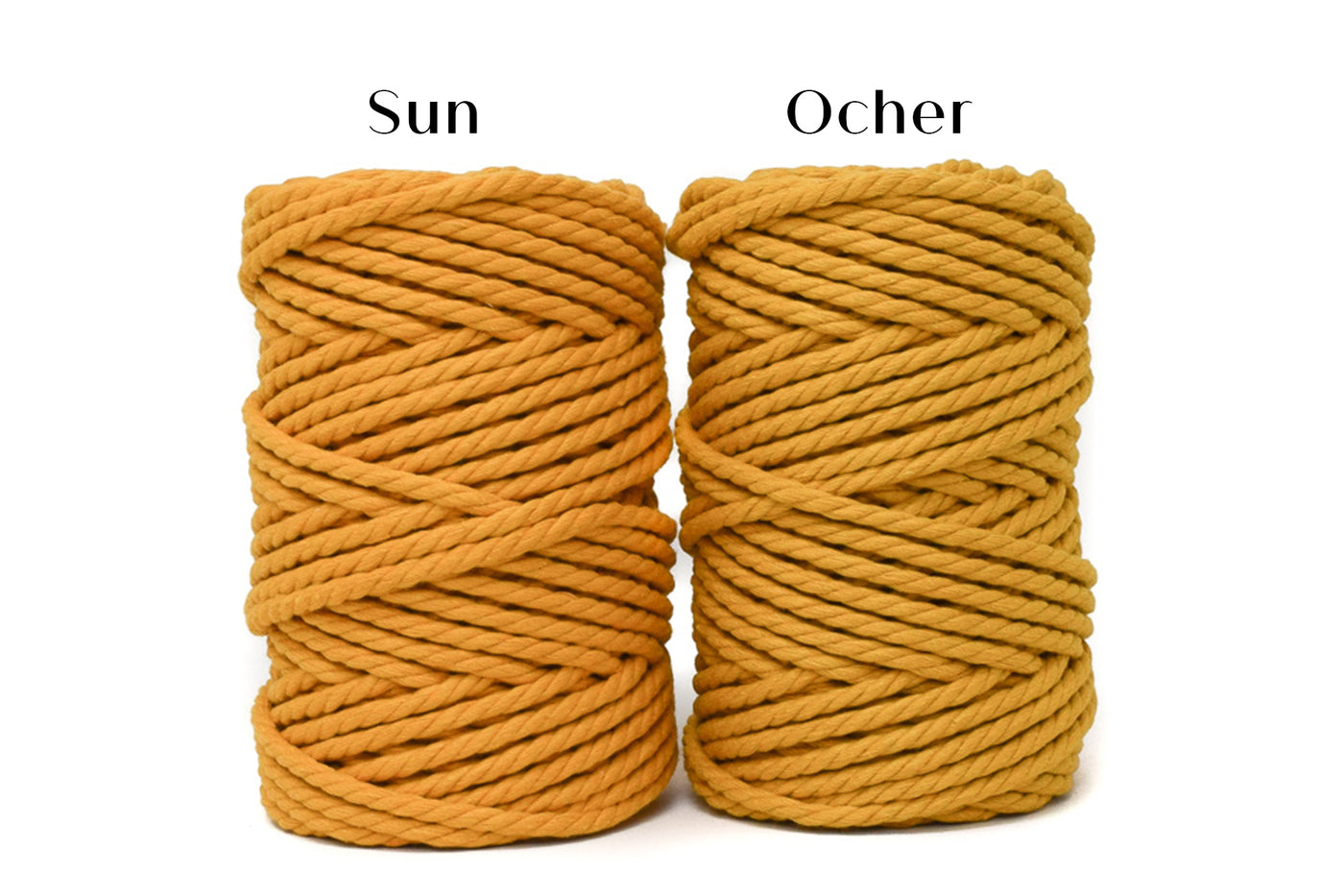 COTTON ROPE ZERO WASTE 5 MM - 3 PLY - SUN COLOR