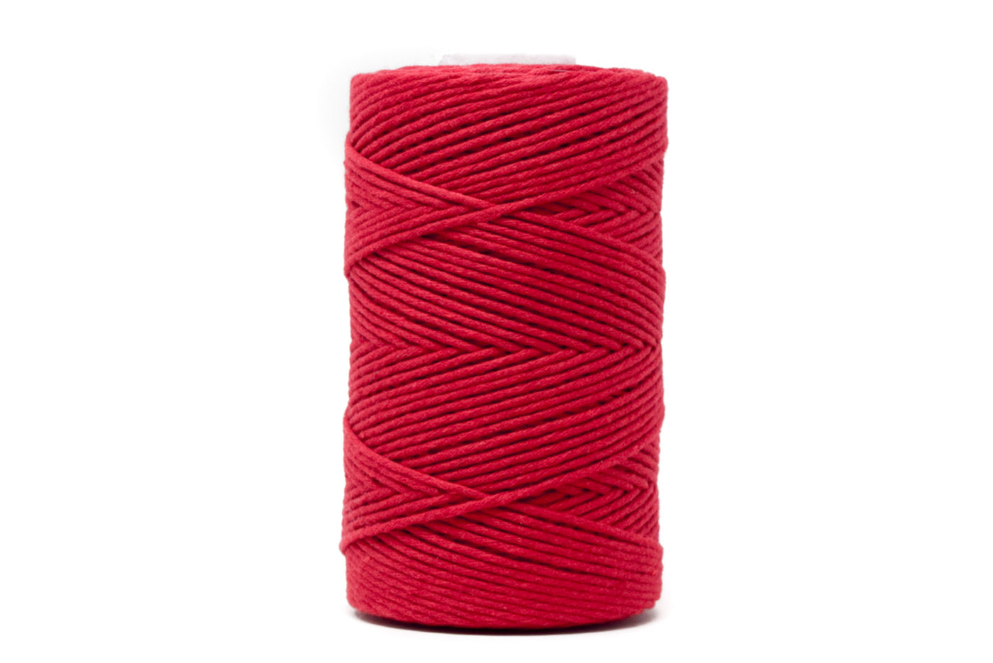 SOFT COTTON CORD ZERO WASTE 2 MM - 1 SINGLE STRAND - RED COLOR