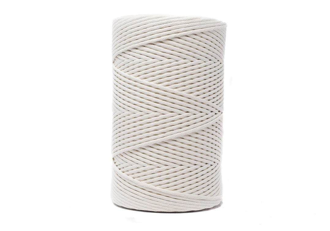 SOFT COTTON CORD ZERO WASTE 4 MM - 1 SINGLE STRAND - IVORY COLOR