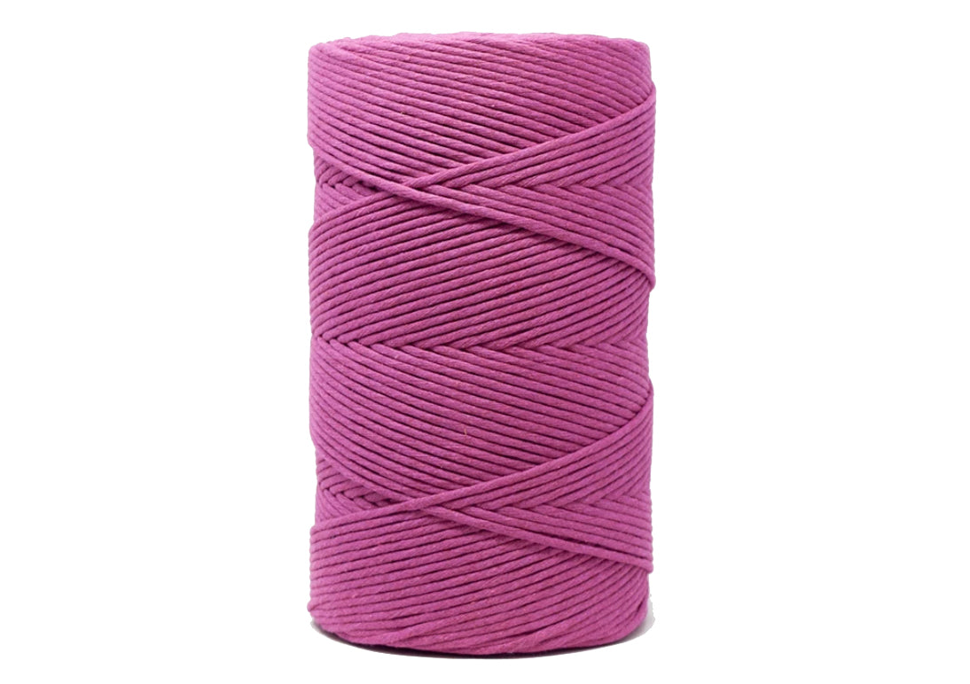 SOFT COTTON CORD ZERO WASTE 4 MM - 1 SINGLE STRAND - RASPBERRY COLOR